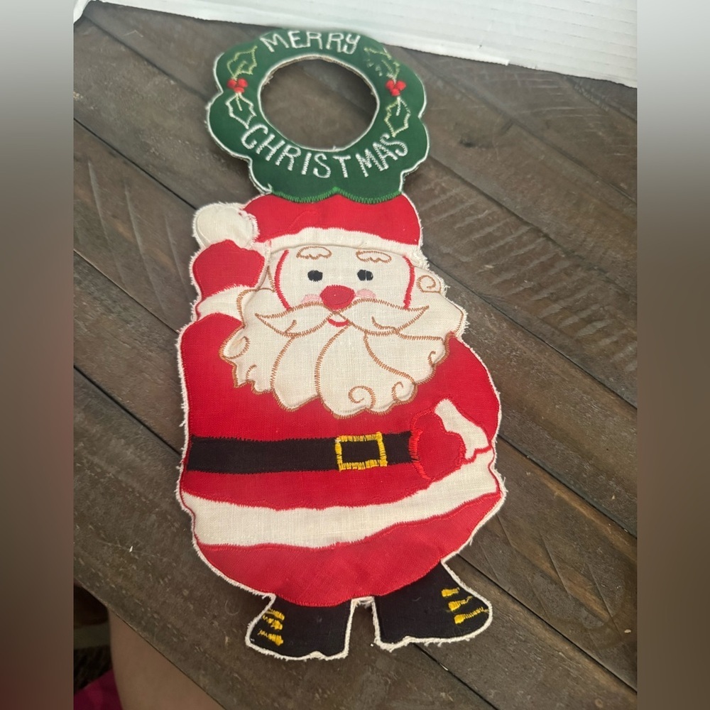 Vintage Santa Claus Christmas Door Hanger